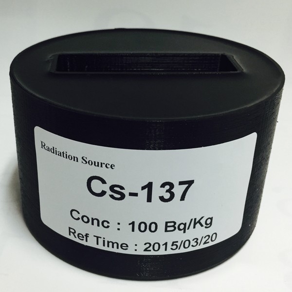 QSF104m용/휴대용방사능측정기 결과 확인용/Cs-137 표준방사성물질